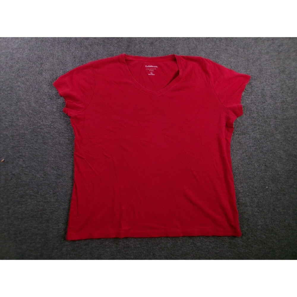 Croft Barrow Top Women Extra Large Red Office Casual Work Base Layer Capsule